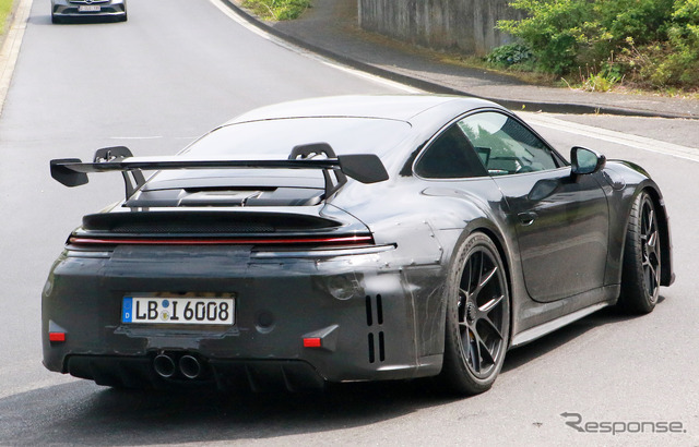 ポルシェ 911 GT3 改良新型プロトタイプ(スクープ写真)