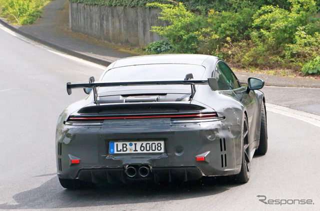 ポルシェ 911 GT3 改良新型プロトタイプ(スクープ写真)