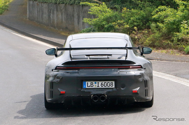 ポルシェ 911 GT3 改良新型プロトタイプ(スクープ写真)