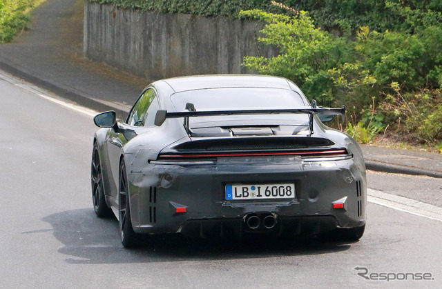 ポルシェ 911 GT3 改良新型プロトタイプ(スクープ写真)