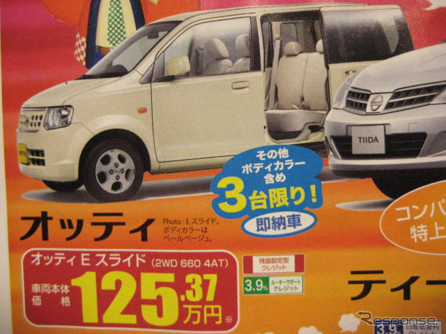 【週末の値引き情報】軽&コンパクトカーが86万円から