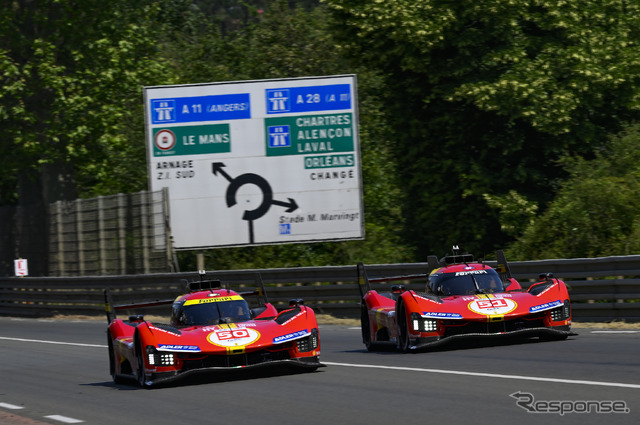 予選1-2のフェラーリ499P(#50と#51)。