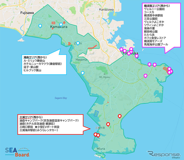 走行可能範囲と利用可能ポート（電動キックボードのみ）