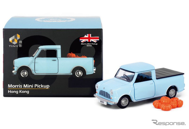 TINY製ミニカー モーリスミニ ピックアップトラック ブルー