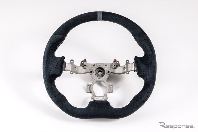 GT-R(R35)用ステアリング SS357-GTR(ウルトラスエード×グレーステッチ)