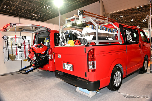 平和機械積載車デッキバンタイプ(東京国際消防防災展2023)