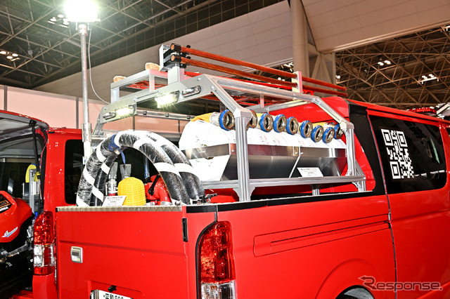 平和機械積載車デッキバンタイプ(東京国際消防防災展2023)