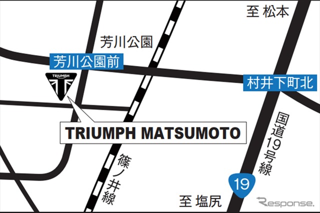 トライアンフ松本。住所:〒399-0038 長野県松本市小屋南1-3−1。