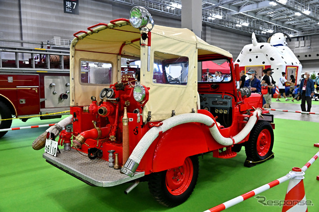 三菱ウィリスCJ-3B消防ポンプ車“じぷた”仕様(東京国際消防防災展2023)