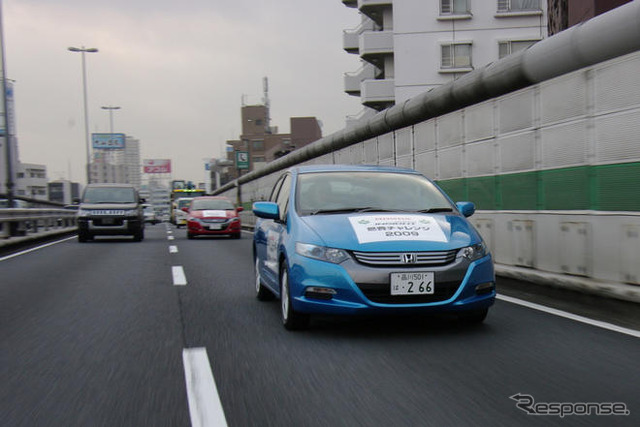 【インサイト エコランチャレンジ】レスポンス、東京-鈴鹿で27km/リットル、30km/リットル越えチームも