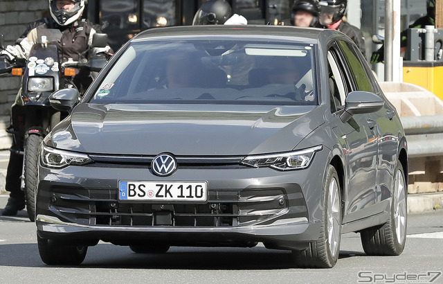 VW ゴルフ 改良新型プロトタイプ スクープ写真