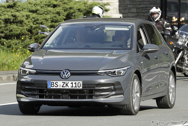 VW ゴルフ 改良新型プロトタイプ スクープ写真