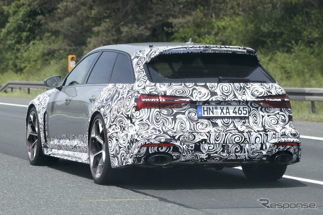 アウディ RS6 アバント改良新型プロトタイプ(スクープ写真)