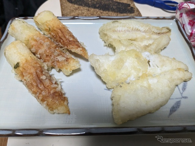 油使うのは処理が大変&さすがに車内では危なそうなので家で食べました。