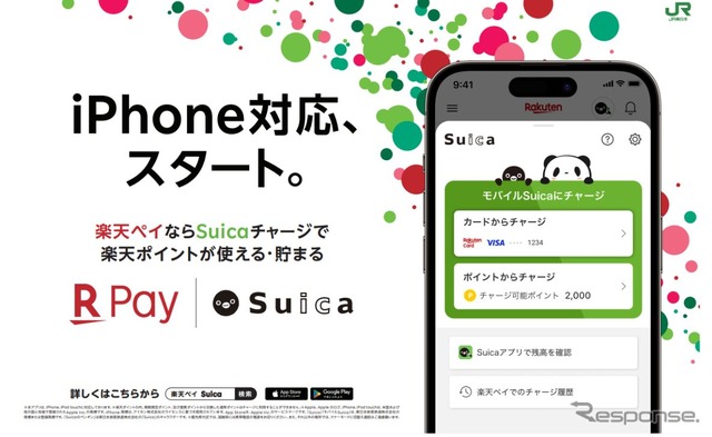 楽天ポイントからもチャージが可能になったSuicaの楽天ペイ連携対応。