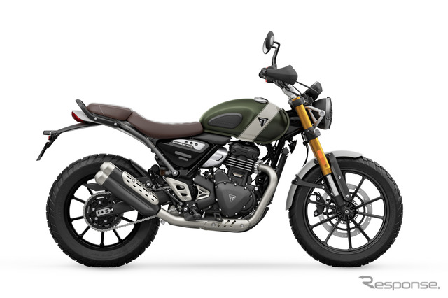 トライアンフ スクランブラー400X(マットカーキ×フュージョンホワイト)