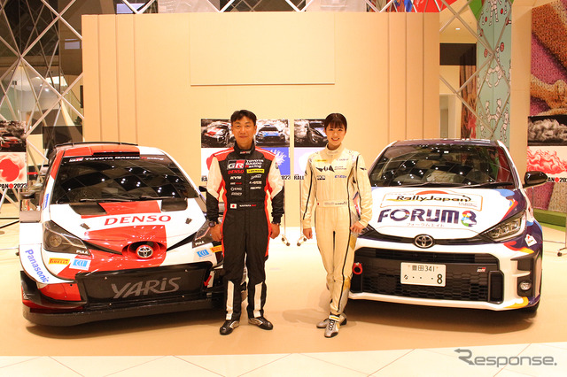 勝田範彦選手(左)と梅本まどか選手(右)