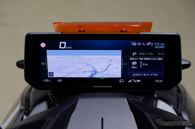TFT液晶カラーメーターパネルによるナビゲーション機能