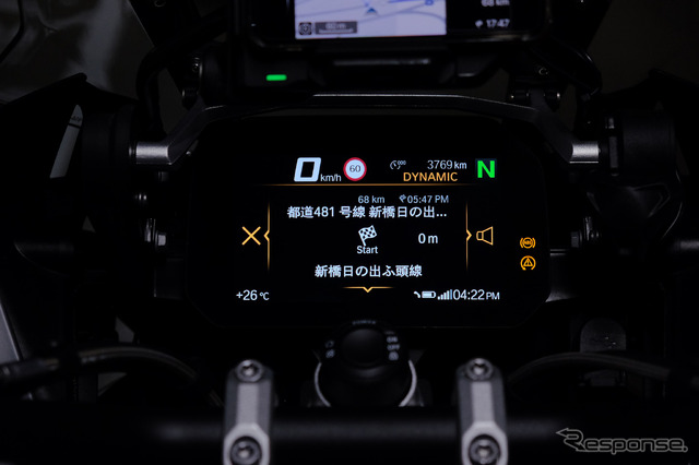 TFT液晶カラーメーターパネルによるナビゲーション機能