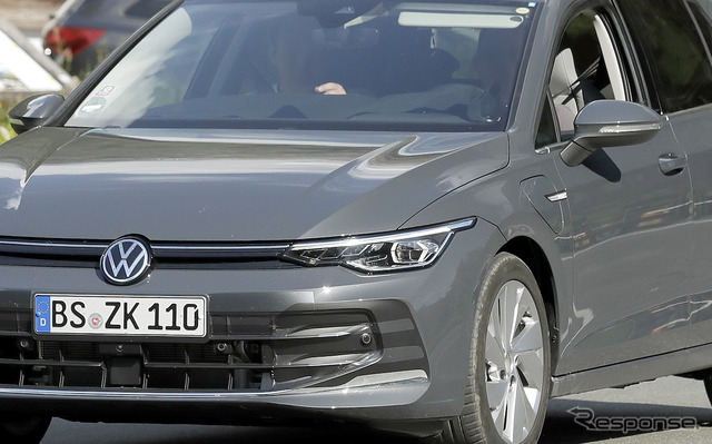 VW ゴルフ 改良新型プロトタイプ(スクープ写真)