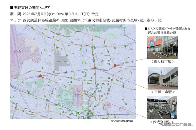 実証実験の期間・エリア