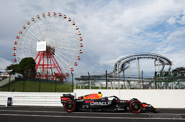 #1 M.フェルスタッペン=レッドブル(2022年F1日本GP)。