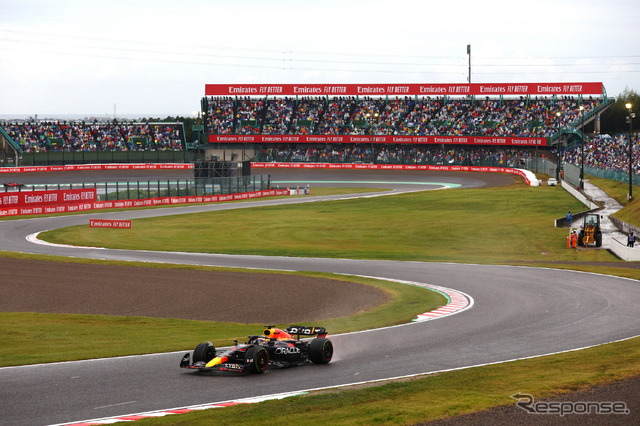 #1 M.フェルスタッペン=レッドブル(2022年F1日本GP)。