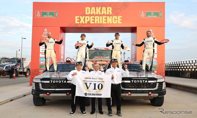 ダカールラリー2023で市販車部門10連覇を達成したトヨタ車体チーム