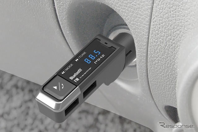 Kashimura・Bluetooth FMトランスミッター USB2ポート 4.8A スリム（KD-254）