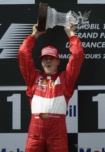 【F1フランスGP決勝】ミハエル、史上最速でタイトル奪取!!