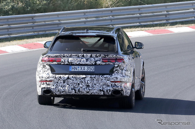 アウディ RS Q8 改良新型プロトタイプ(スクープ写真)
