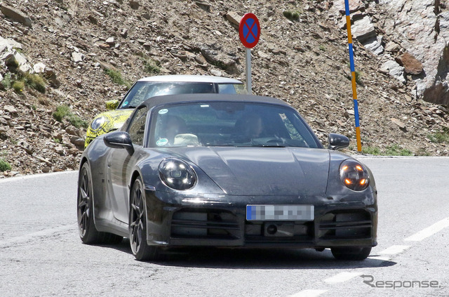 ポルシェ 911 タルガ 改良新型プロトタイプ(スクープ写真)