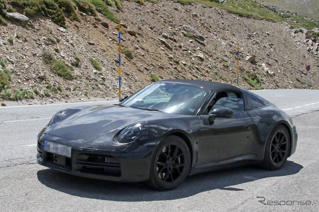 ポルシェ 911 タルガ 改良新型プロトタイプ(スクープ写真)