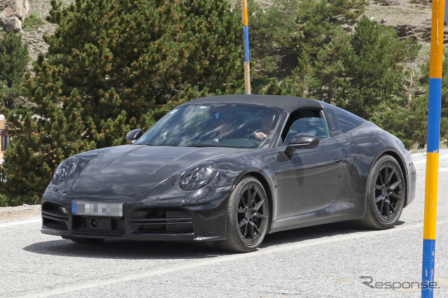 ポルシェ 911 タルガ 改良新型プロトタイプ(スクープ写真)