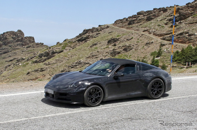 ポルシェ 911 タルガ 改良新型プロトタイプ(スクープ写真)