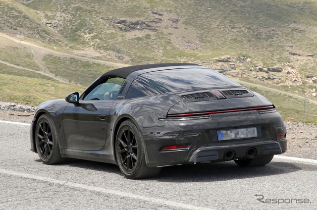 ポルシェ 911 タルガ 改良新型プロトタイプ(スクープ写真)