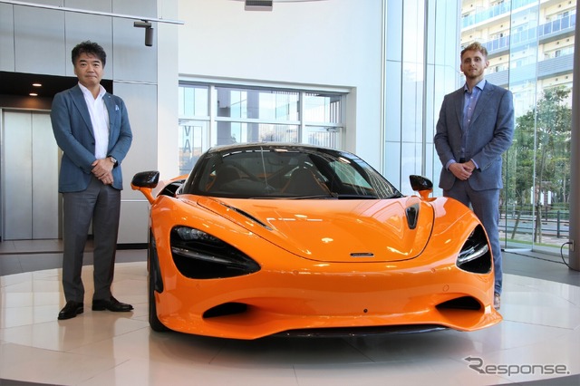 マクラーレン・オートモーティブプロダクトマネージャーを務めるシェーン・ハーマン氏(右)とマクラーレン・オートモーティブ・アジア日本代表の正本嘉宏氏(左)