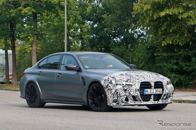 BMW M3セダン 改良新型プロトタイプ(スクープ写真)