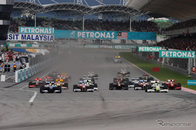 【F1マレーシアGP】決勝…降雨赤旗終了、バトン連勝