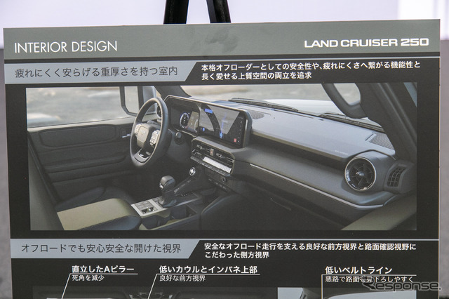 【トヨタ ランドクルーザー250】直感的な操作ができるレイアウト…無駄を削ぎ落とした機能美を感じさせる内装デザイン