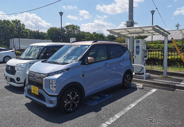 「道の駅おかべ」での充電は出力が低く、期待外れだった