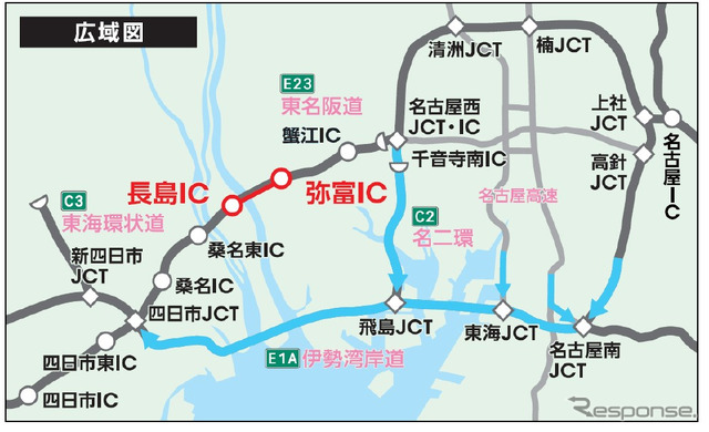 夜間通行止め区間（広域図）