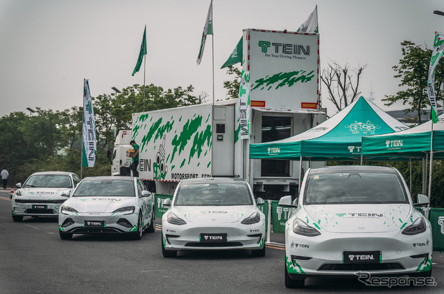 TEINが中国・宿遷市内サーキットで開催した「EnduraPro Plus」「TEIN FLEXZ」「EDFC5」試乗会の、試乗車種4台