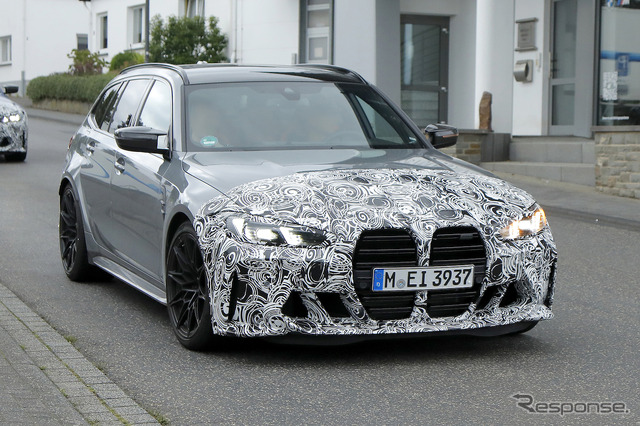 BMW M3ツーリング 改良新型プロトタイプ(スクープ写真)