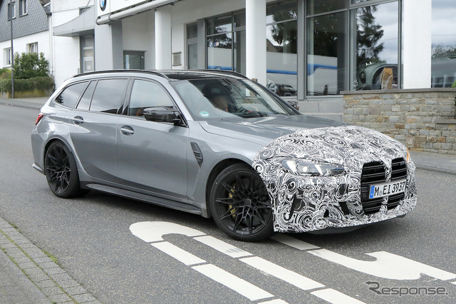 BMW M3ツーリング 改良新型プロトタイプ(スクープ写真)