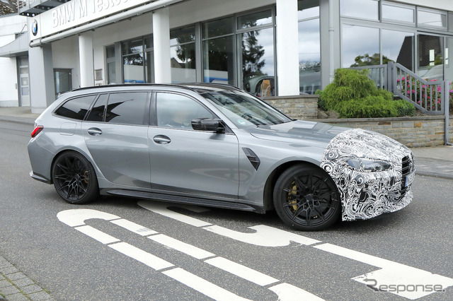 BMW M3ツーリング 改良新型プロトタイプ(スクープ写真)
