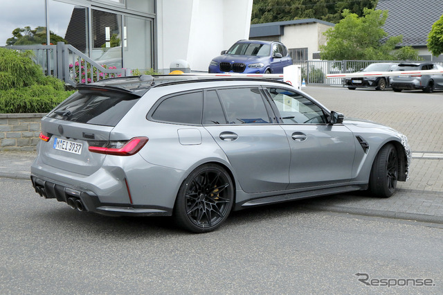 BMW M3ツーリング 改良新型プロトタイプ(スクープ写真)