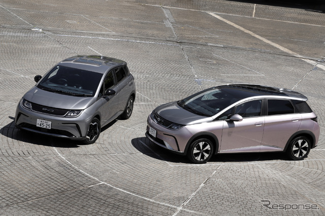 BYD ドルフィン(左)とドルフィン ロングレンジ(右)