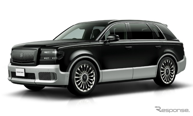 トヨタ・センチュリー新タイプ:麟鳳(りんぽう)ブラック×シルバー、オプション装着車