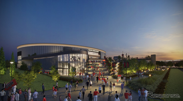 TOYOTA ARENA TOKYO 外観(夜・近景)